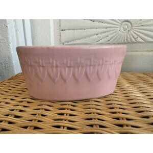 Vintage 1950s Pink Oval Ceramic Planter Pot USA Retro MOD